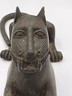 Vtg African Benin Bronze Leopard 15” Edo Kingdom Style Lost Wax Tribal Sculpture