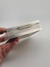 Antique Italian 800 Silver Wood Lined Cigarette Box Mid Century Modern Square