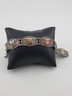 Vintage Silver Pewter &Enamel Souvenir Bracelet Spain & Portugal Shield Flags 8"