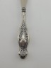 Rare Antique 19th C. AMERICAN STERLING SILVER SHOE HORN W EMBOSSED FLORAL DESIGN