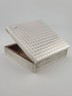 Antique Italian 800 Silver Wood Lined Cigarette Box Mid Century Modern Square