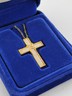 Vtg NIB Franklin Mint "The Pavium Cross" Pure Crystals .999 Silver Necklace COA