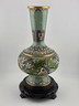 Gorgeous Mid Century Chinese Cloisonne Vase Featuring Flowers & Butterflies