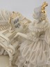 Antique Dresden Art Porcelain Lady at Grand Piano Figurine Lace Dress Germany