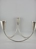 DUCHIN CREATION STERLING SILVER 3 ARM TRIPLE CANDLE HOLDER MID CENTURY MODERN