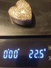 Antique 19thC Victorian Sterling Silver Heart Box Jewelry Dresser Pill Patch Box