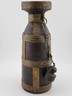 ANTIQUE TRIBAL ART JUG CANTEEN WOOD METAL AFRICA ETHIOPIA OROMO PEOPLE