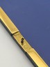 Vintage Dunhill London Leather Cigarette Case Blue Interior Gold Tone