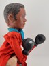 VINTAGE CASSIUS CLAY (MUHAMMED ALI) BOXER TOY WITH GLOVES  - 10" TALL - Working