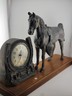 Antique Bronze Horse with Galter Electric  Clock made in Chicago, USA. Untested