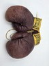 Antique 1950s Everlast 12oz Brown Leather Lace-Up Boxing Gloves Made in USA