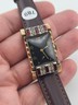 Vintage 1940's Lucerne 17J Art Deco Rectangular Rhinestone Ruby Swiss Watch