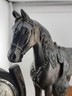 Antique Bronze Horse with Galter Electric  Clock made in Chicago, USA. Untested