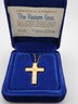 Vtg NIB Franklin Mint "The Pavium Cross" Pure Crystals .999 Silver Necklace COA