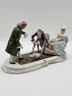19th Century XL Sitcendorf German Hand Painted Porcelain & Lace Figural Grouping