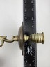 Rare Antique Bronze Lion Amsterdam Coat of Arms Double Candle Holder Candelabra