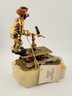 1983 Ron Lee CLOWN ON RAILROAD TRAIN CART WITH BIRD very rare clowns onyx base