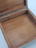 Antique Italian 800 Silver Wood Lined Cigarette Box Mid Century Modern Square
