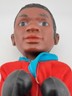 VINTAGE CASSIUS CLAY (MUHAMMED ALI) BOXER TOY WITH GLOVES  - 10" TALL - Working