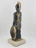 Vintage Greek Athena Statue Cast Bronze on Marble Base. Goddess of Wisdom & War