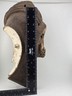 Fang Ngil Mask Gabon African Tribal Art Hand Carved Wood Kaolin Antique 1900s