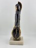 Vintage Greek Athena Statue Cast Bronze on Marble Base. Goddess of Wisdom & War