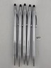 SET Of 5 GORGEOUS HIGH QUALITY SLIM CROSS POLISHED SILVER PENS AND PENCILS. READ