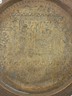 Antique Egyptian Brass Plate Detail Hand Etched Pharaoh and Egyptian Characters