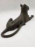 Vtg African Benin Bronze Leopard 15” Edo Kingdom Style Lost Wax Tribal Sculpture
