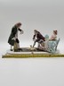 19th Century XL Sitcendorf German Hand Painted Porcelain & Lace Figural Grouping