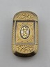 Rare Spanish Damascene Gold Inlaid Steel Vesta Match Safe Case Toledo c.1880