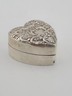 Antique 19thC Victorian Sterling Silver Heart Box Jewelry Dresser Pill Patch Box