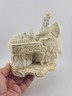 Antique Dresden Art Porcelain Lady at Grand Piano Figurine Lace Dress Germany