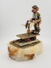 1983 Ron Lee CLOWN ON RAILROAD TRAIN CART WITH BIRD very rare clowns onyx base