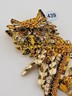 Rare One Of A Kind Lunch at The Ritz USA 22KT Gold Plated Owl Pendant Brooch