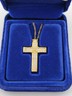 Vtg NIB Franklin Mint "The Pavium Cross" Pure Crystals .999 Silver Necklace COA