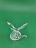 SWAROVSKI Austria Crystal Butterfly on Frosted Leaf Figurine