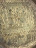 Antique Egyptian Brass Plate Detail Hand Etched Pharaoh and Egyptian Characters
