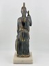 Vintage Greek Athena Statue Cast Bronze on Marble Base. Goddess of Wisdom & War