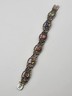 Vintage Silver Pewter &Enamel Souvenir Bracelet Spain & Portugal Shield Flags 8"