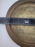 Antique Egyptian Brass Plate Detail Hand Etched Pharaoh and Egyptian Characters