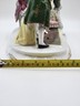 19th Century XL Sitcendorf German Hand Painted Porcelain & Lace Figural Grouping