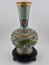 Gorgeous Mid Century Chinese Cloisonne Vase Featuring Flowers & Butterflies