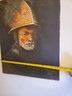 Antique European Oil on Canvas Painting, Man In Gold Helmet. signed H. BARBIERI.