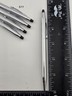 SET Of 5 GORGEOUS HIGH QUALITY SLIM CROSS POLISHED SILVER PENS AND PENCILS. READ
