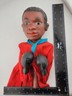 VINTAGE CASSIUS CLAY (MUHAMMED ALI) BOXER TOY WITH GLOVES  - 10" TALL - Working