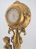 Antique 19th C Art Nouveau Figural Cherub Clock Gilt Spelter French Runs. Read.
