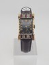 Vintage 1940's Lucerne 17J Art Deco Rectangular Rhinestone Ruby Swiss Watch