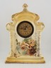 Antique Victorian Porcelain Hand Painted Mantle Clock. C 1890. Working  Cond.