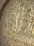 Antique Egyptian Brass Plate Detail Hand Etched Pharaoh and Egyptian Characters
